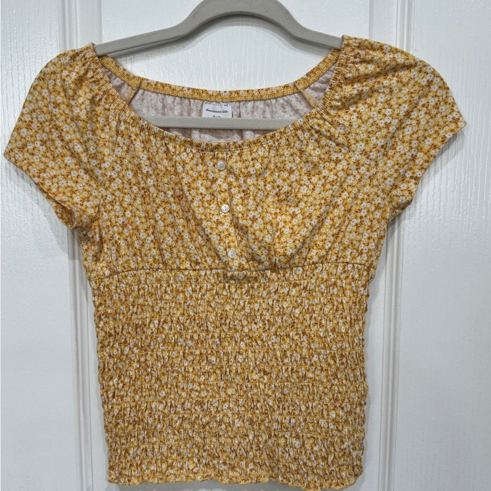 Hollister Yellow Floral Blouse